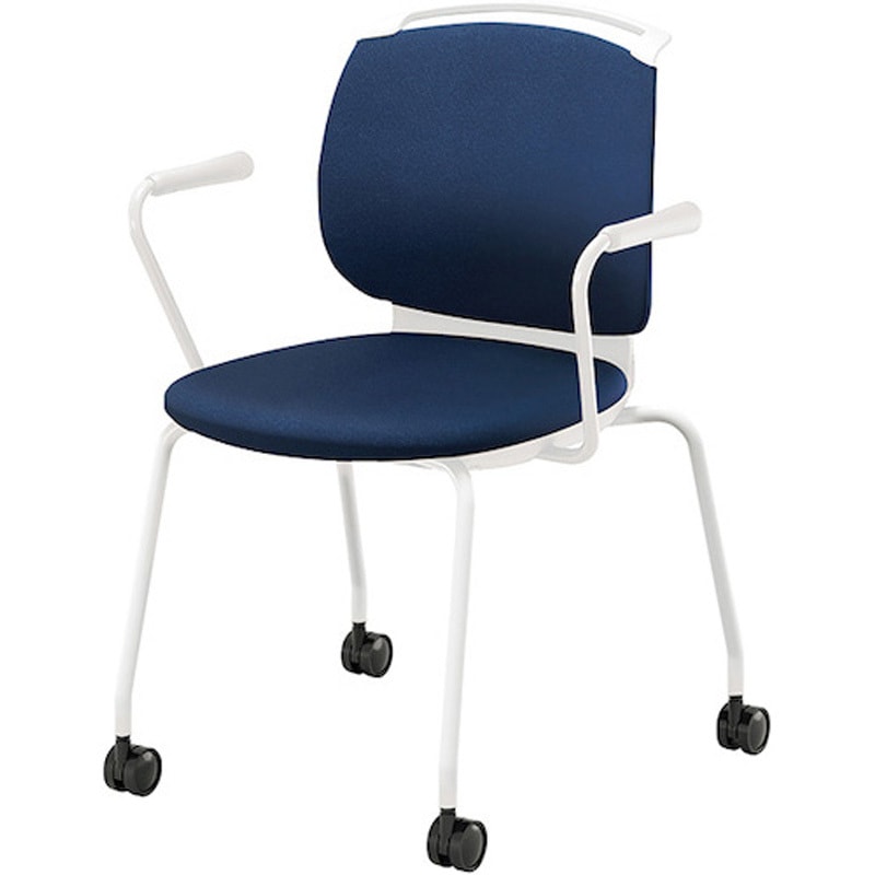 ナイキ ミーティングチェアー E483FKC-H3-IBL □NAIKI ミーティングチェアー(肘無) E433型 E433VBBK(6567548)[送料