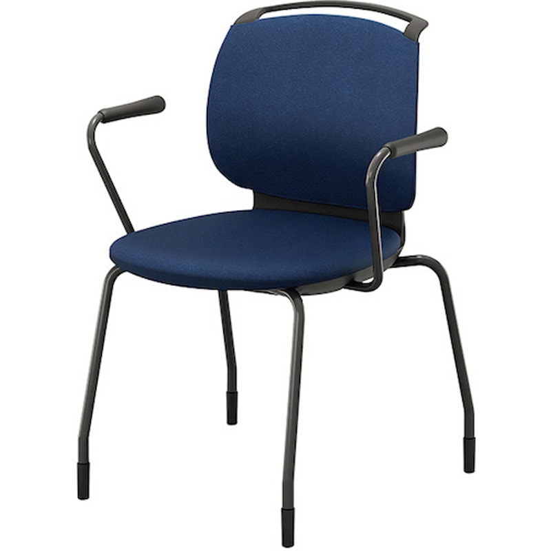 E483FK-B1-IBL ミーティングチェアー ルントruntoシリーズ ナイキ インディゴブルー キャスターなし スタッキング最大4脚 肘掛:付  E483FK-B1-IBL 31,187円