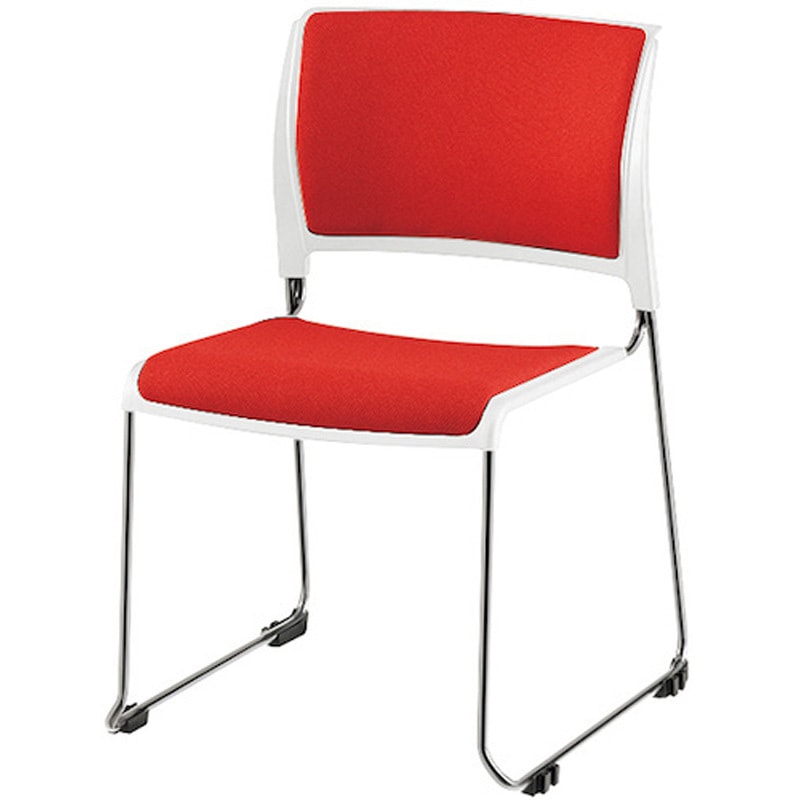 E432F-M3-DRE 会議用チェアー スレアsleaシリーズ ナイキ ディープレッド 質量4.3kg 高さ778mm幅510mm奥行553mm  E432F-M3-DRE