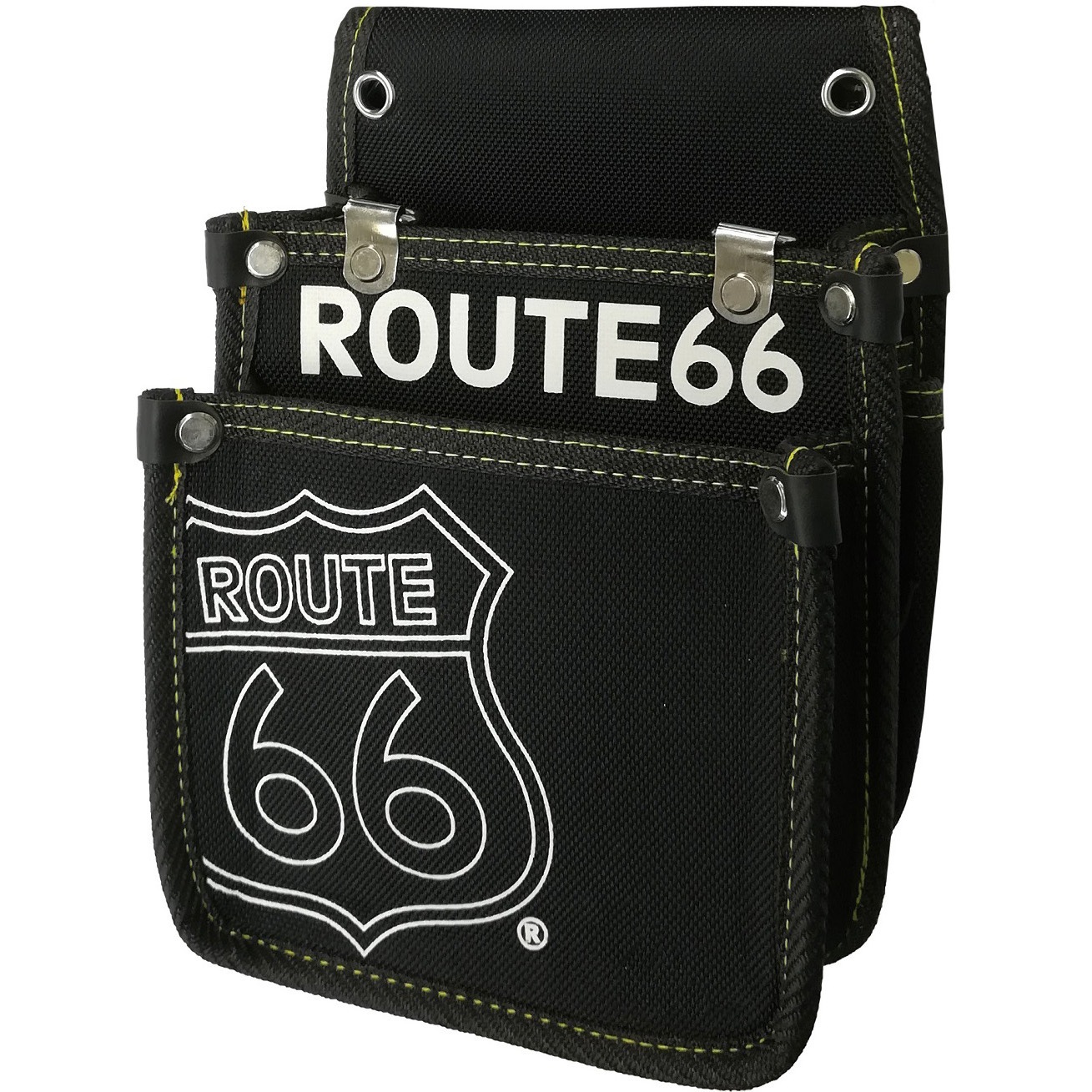 66-77 ルート66 小型2段腰袋 ROUTE66 黒色 66-77 - 【通販