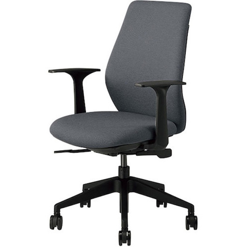 NCE513F-GL 事務用チェア ハイバック 肘付き NCE型 ナイキ キャスターあり グレー色   NCE513F-GL