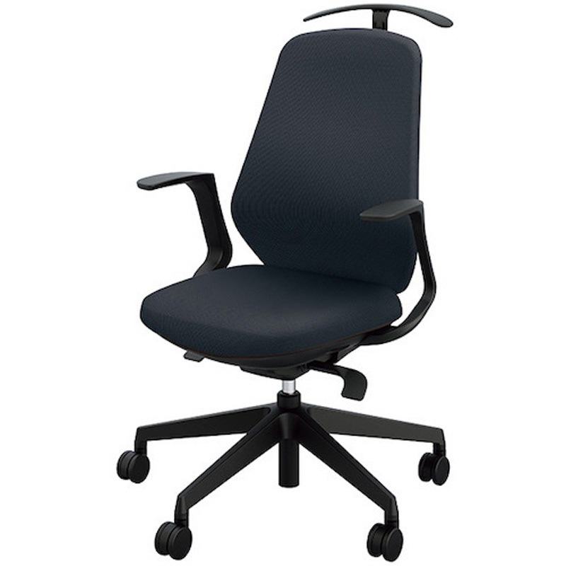 RBCEB513FH-PMBK 事務用チェアー トートバック 肘付タイプ ナイキ キャスターあり ミックスブラック色   RBCEB513FH-PMBK