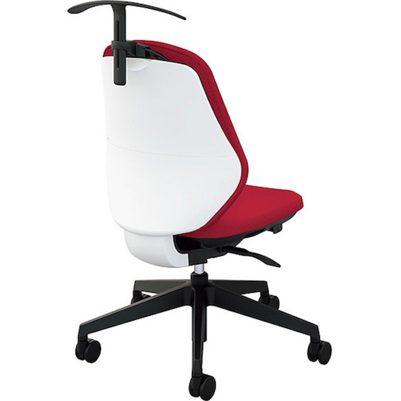 RBCE510FH-PRE 事務用チェアー トートバック 肘なしタイプ ナイキ キャスターあり パーシアンレッド色 ハンガー付   RBCE510FH-PRE