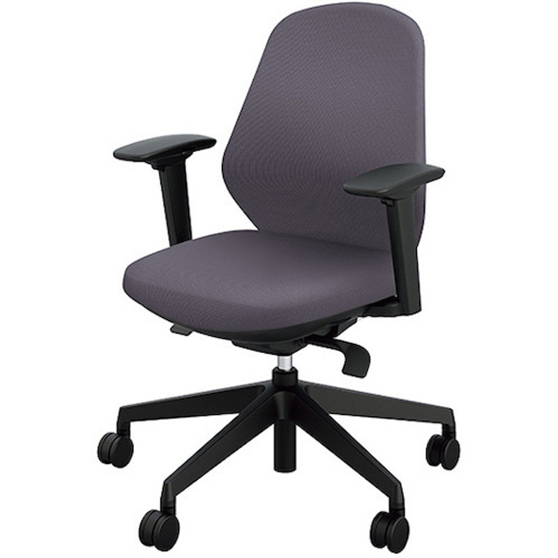 RBCE511FA-PDGL 事務用チェアー トートバック 可動肘付タイプ ナイキ キャスターあり ダークグレー色 ハンガーなし   RBCE511FA-PDGL