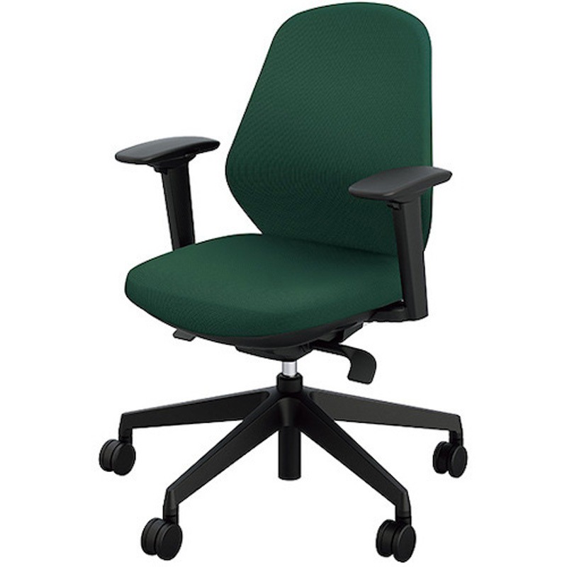 RBCE511FA-PDGR 事務用チェアー トートバック 可動肘付タイプ ナイキ キャスターあり ダークグリーン色 ハンガーなし   RBCE511FA-PDGR 44,388円