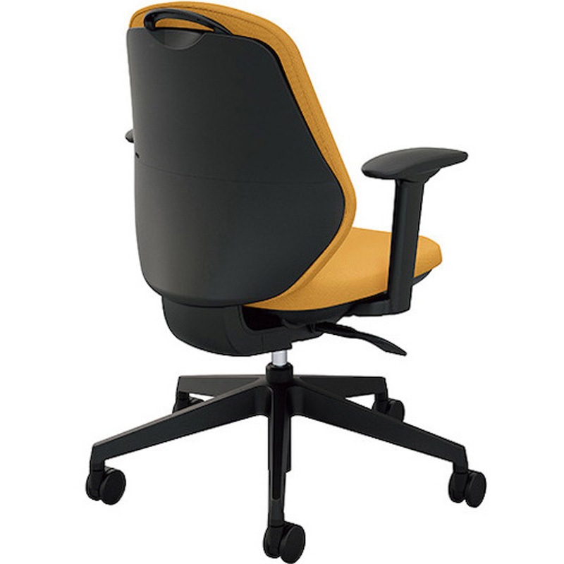 RBCEB511FA-PYE 事務用チェアー トートバック 可動肘付タイプ ナイキ キャスターあり イエロー色 ハンガーなし   RBCEB511FA-PYE