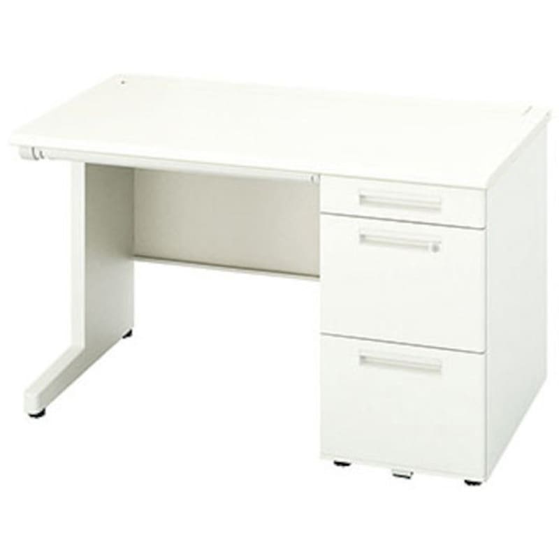 XEHH128H-WH 片袖デスク ロングストローク引出し XEHH型 ナイキ 高さ720mm幅1200mm奥行800mm  XEHH128H-WH