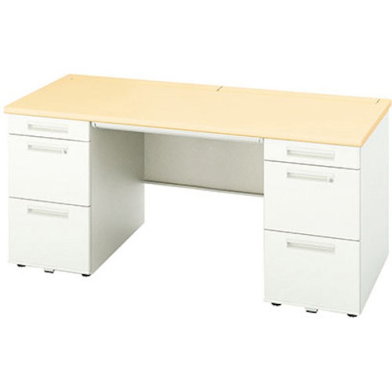 XEHH168HH-WS 両袖デスク ロングストローク引出し XEHH型 ナイキ 奥行800mm 高さ720mm幅1600mm