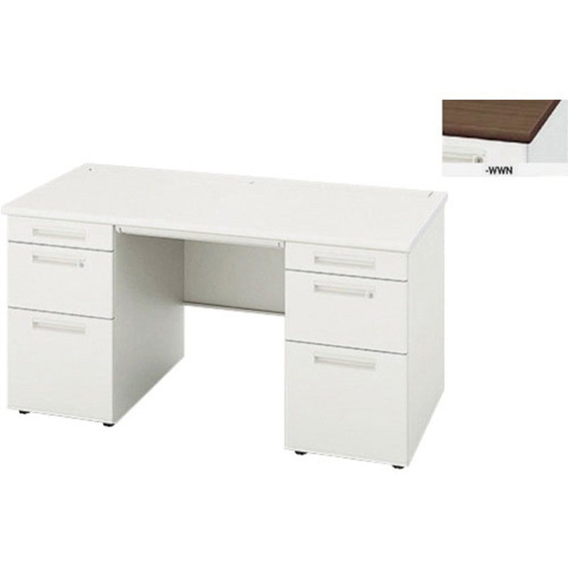 XEHH158BB-WWN 両袖デスク XEHH型 ナイキ 奥行800mm 高さ720mm幅1500mm