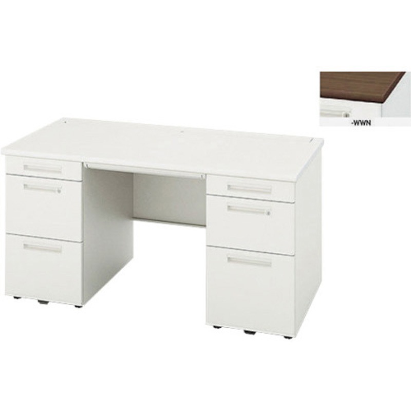 XEHH148BG-WWN 両袖デスク XEHH型 ナイキ 奥行800mm 高さ720mm幅1400mm