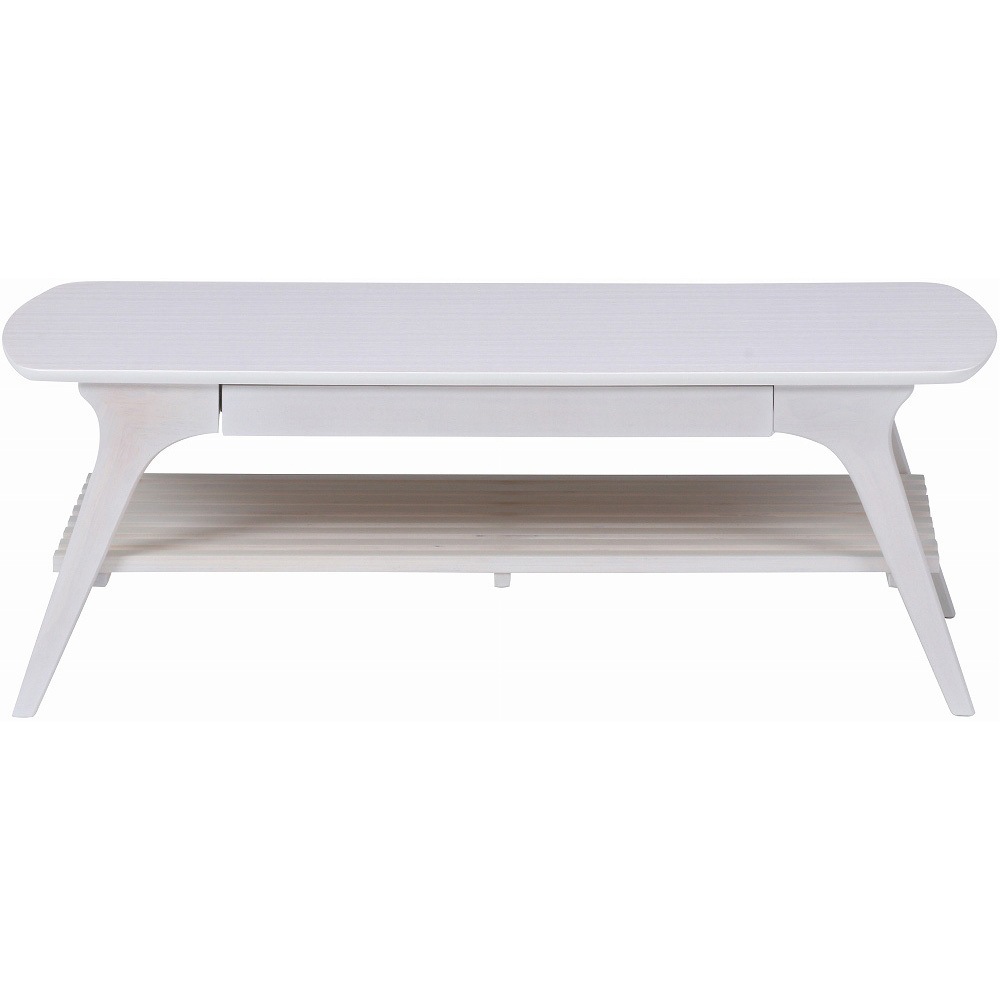 98072 引出し付きセンターテーブル 不二貿易 ホワイト色 - 【通販