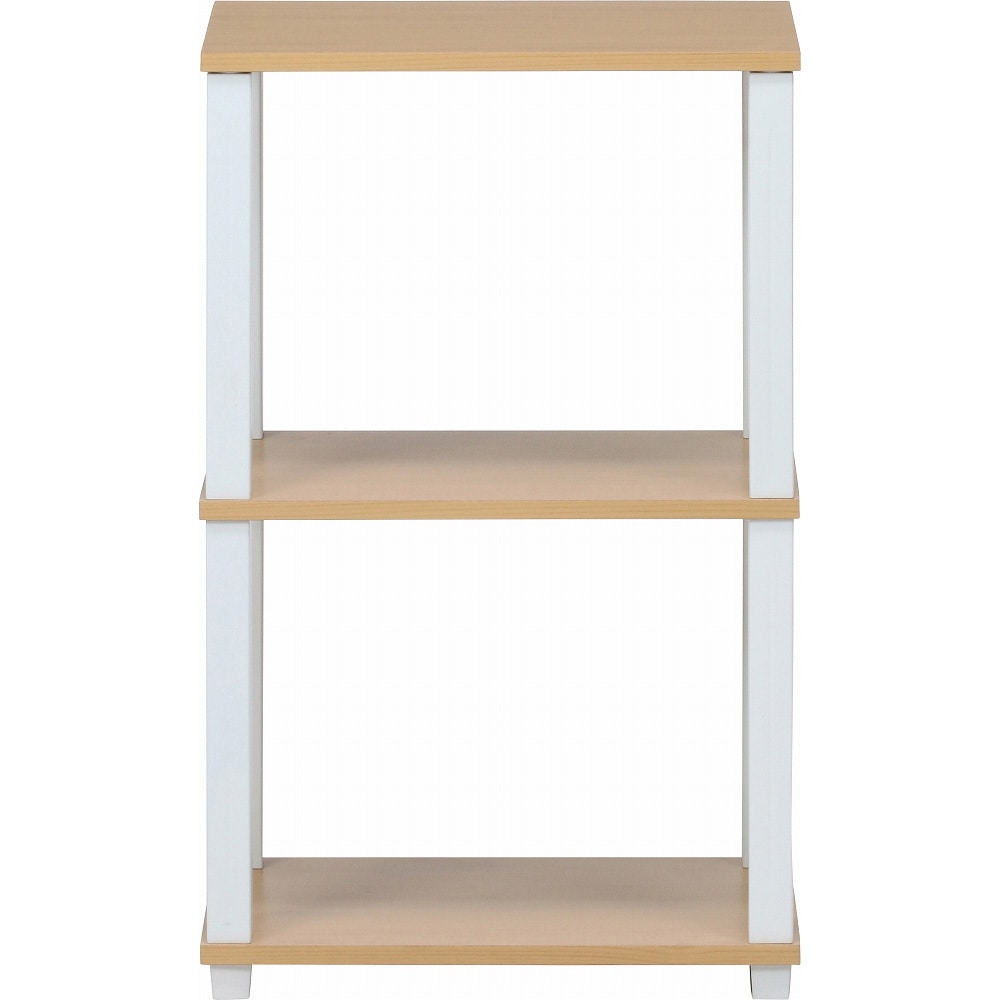 99771 3段ラック 不二貿易 材質:木 ナチュラル×ホワイト色 外形寸法470