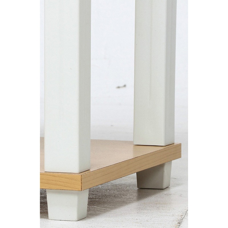 99771 3段ラック 不二貿易 材質:木 ナチュラル×ホワイト色 外形寸法470