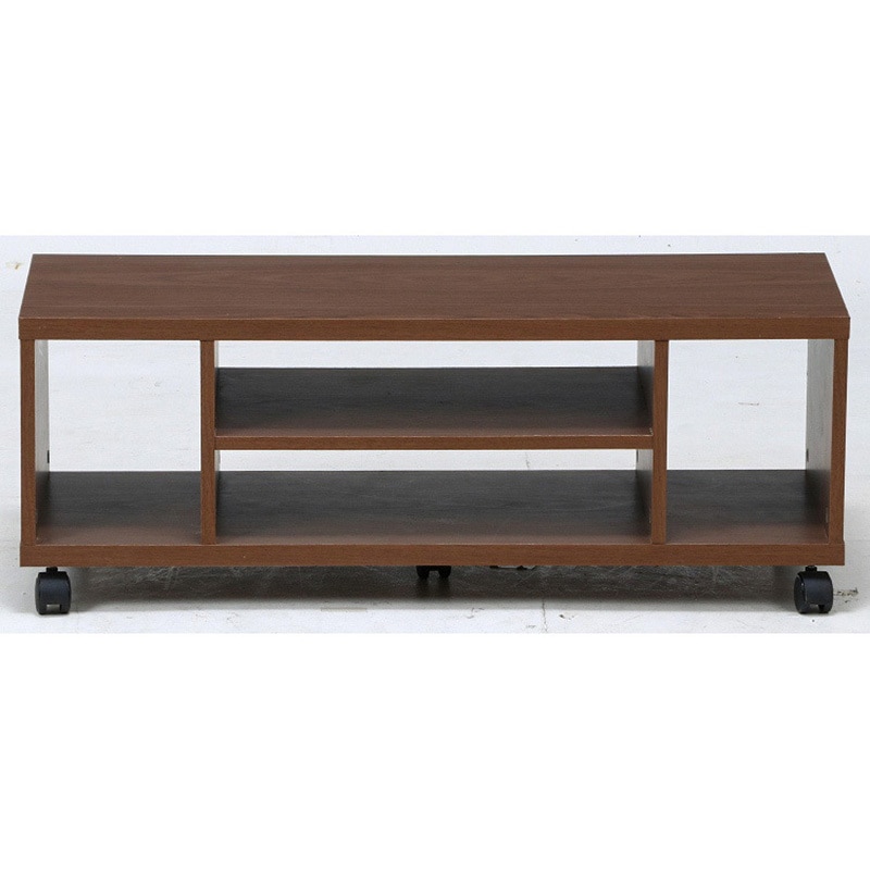 99536 キャスター付きTV台 不二貿易 ミディアムブラウン色 - 【通販