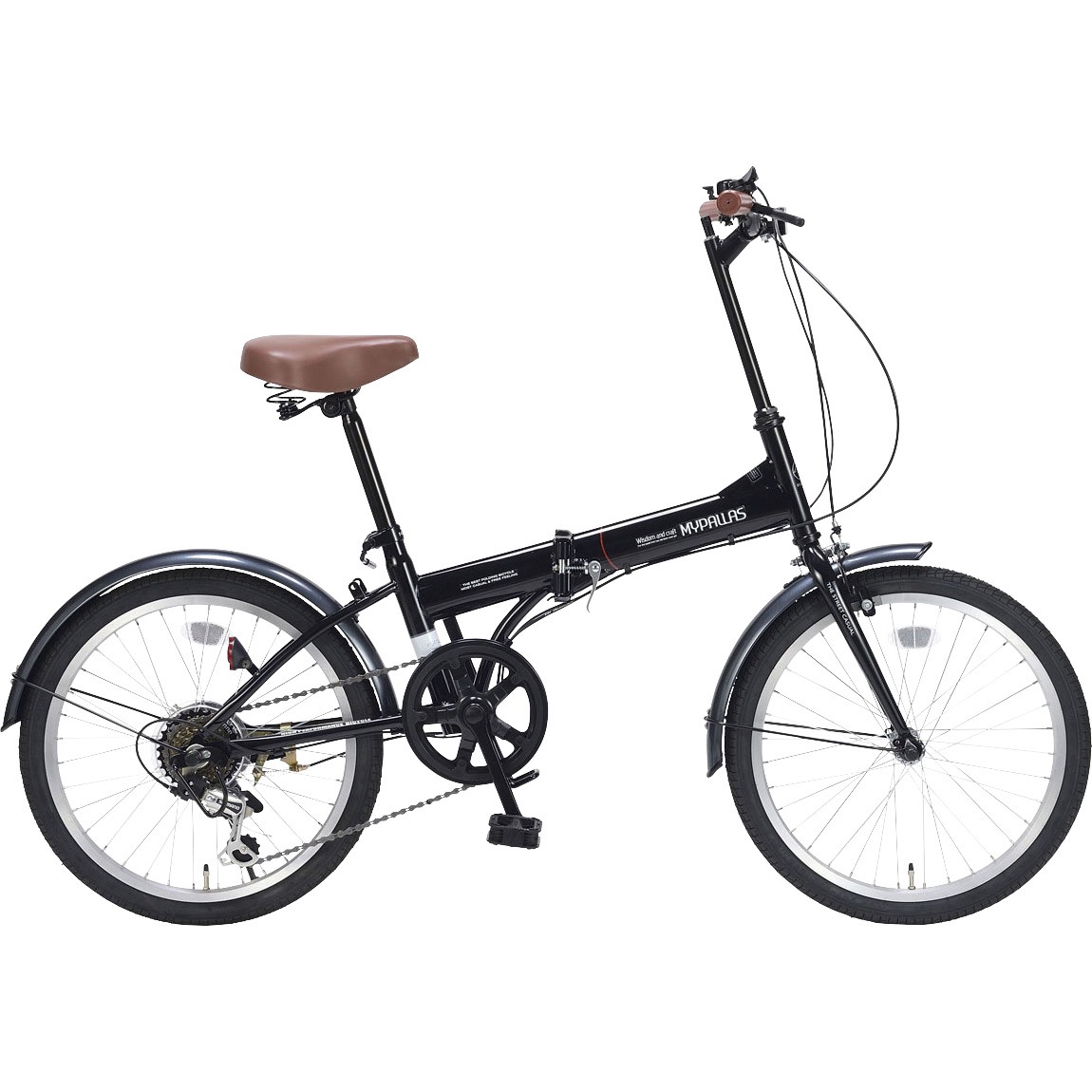 折りたたみ自転車 20インチ・6段ギア付 MYPALLAS M-200 M-200 BK 折畳自転車 20インチ・6段ギア付 M-200 1台 MYPALLAS 【通販