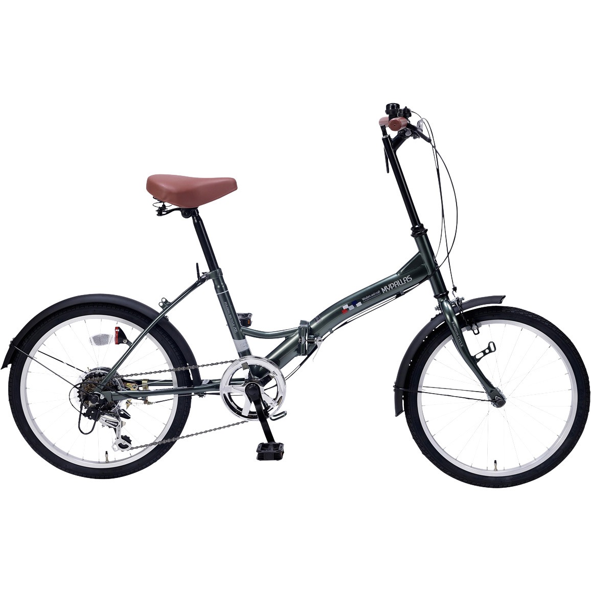 M-205 GR 折畳自転車 20インチ・6段ギア付 M-205 1台 MYPALLAS 【通販 