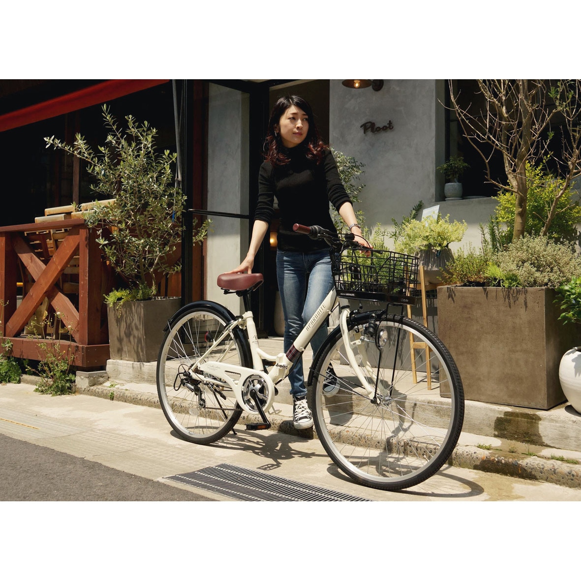 MYPALLAS 折畳シティサイクル26インチ・6段ギア・肉厚チューブ