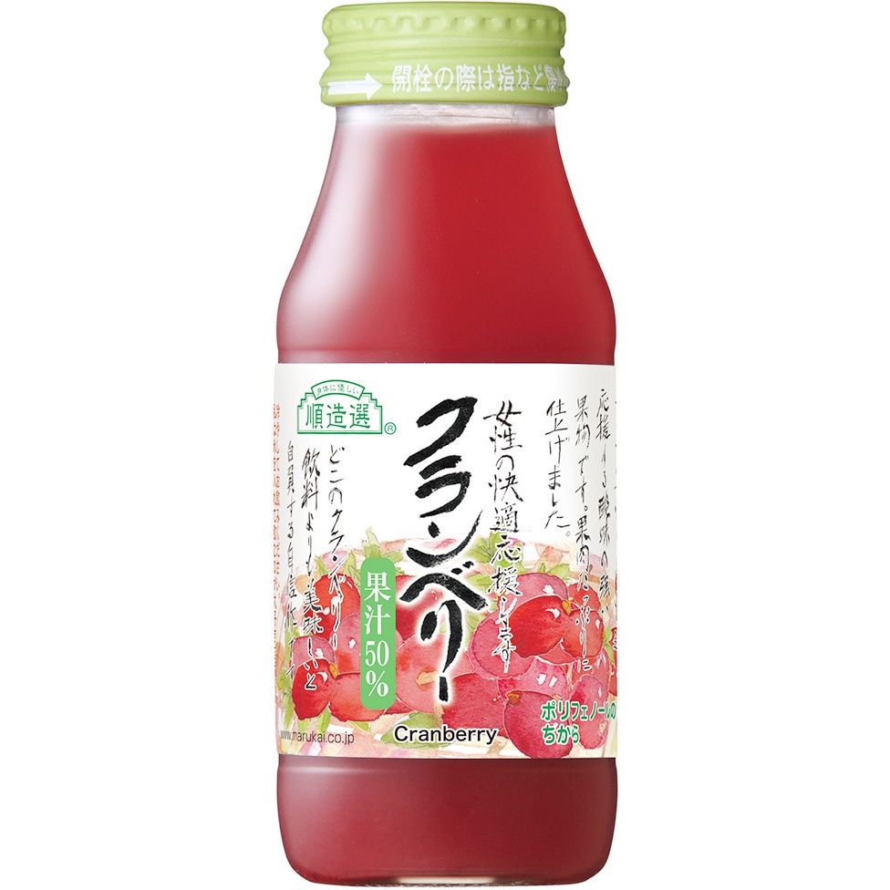 マルカイコーポレーション 順造選 クランベリー 180mL マルカイコーポレーシヨン 本数20