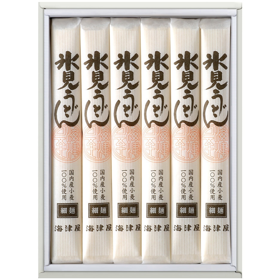海津屋 氷見うどん 細麺 国内産小麦100%使用 6本入 1200g 1箱(1200g×14個) 海津屋 【通販モノタロウ】