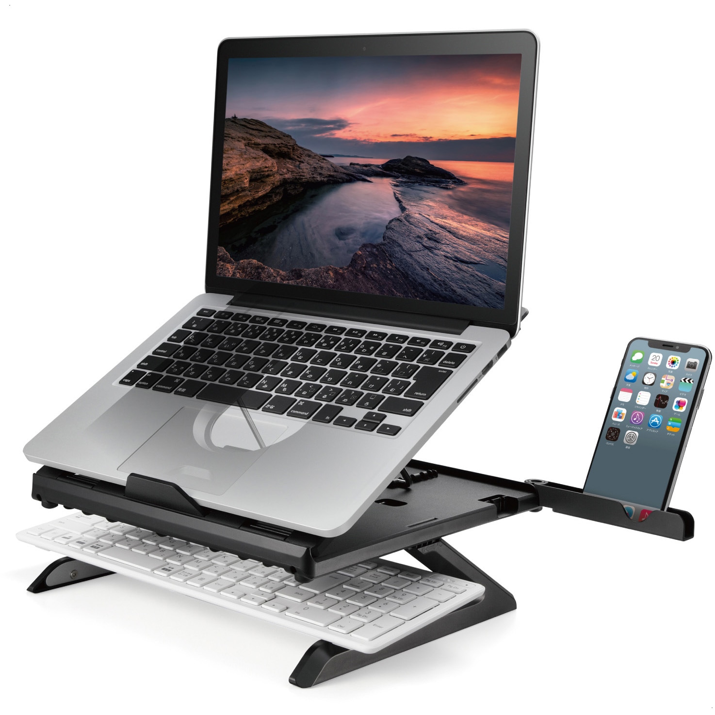 PCA-LTSH8BK ノートパソコンスタンド 折りたたみ 【～15.6インチ】 8