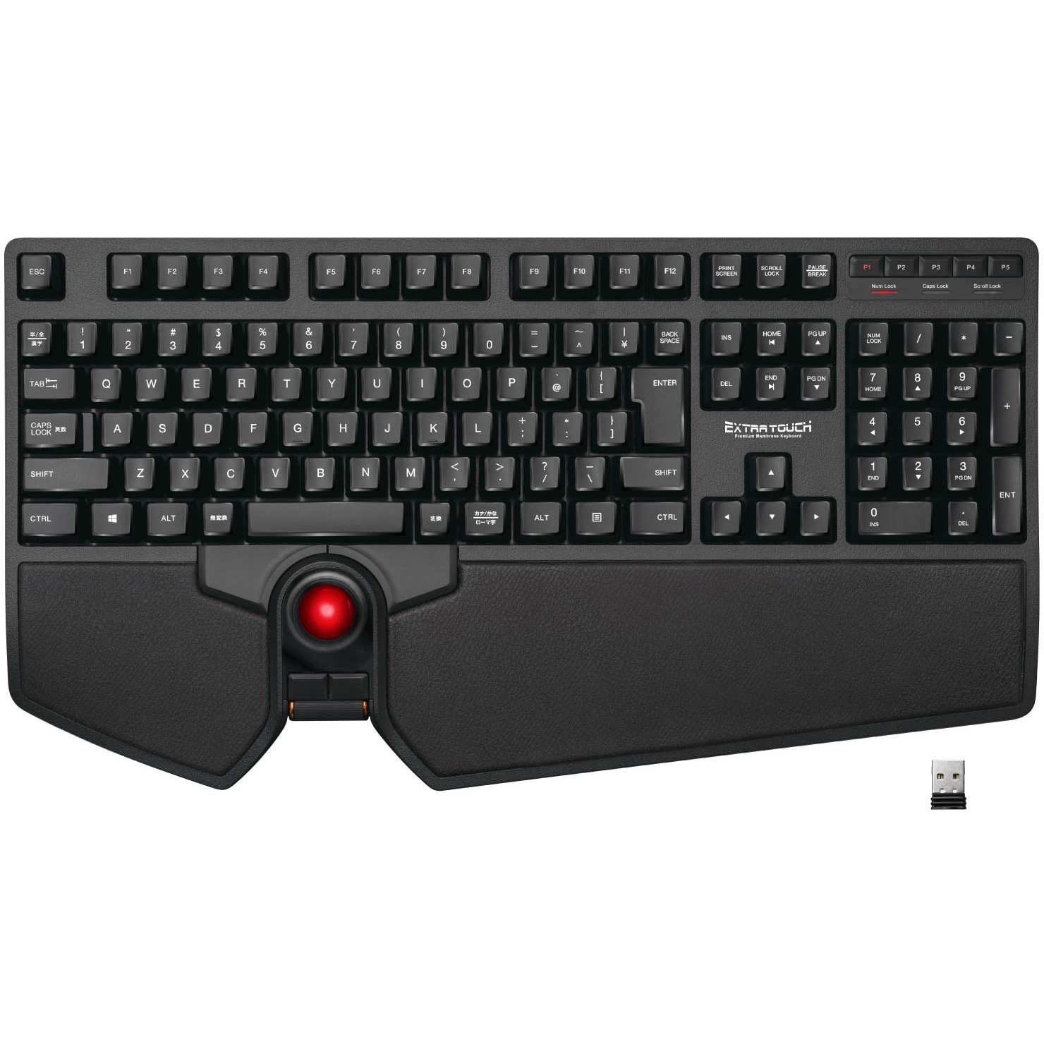 TK-TB01DMBK ワイヤレスキーボード 無線 メンブレン トラックボール