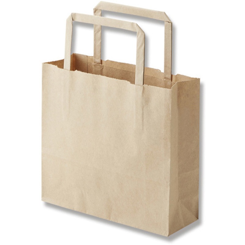 茶無地 手提げ紙袋 HEIKO 茶無地色 幅180mmマチ60mm高さ165mm 1箱(50枚×8パック) 6,638円