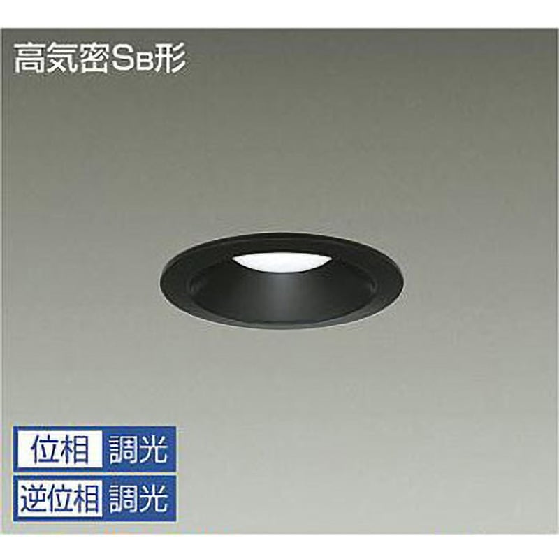 LZD-93136LBB ダウンライト/ベース/IL100W相当/Φ75 1/2照度角60° DAIKO(大光電機) 調光(位相調光|逆位相調光) Ra83 消費電力8.5W 2700K 電球色 黒色 径87mm  LZD-93136LBB