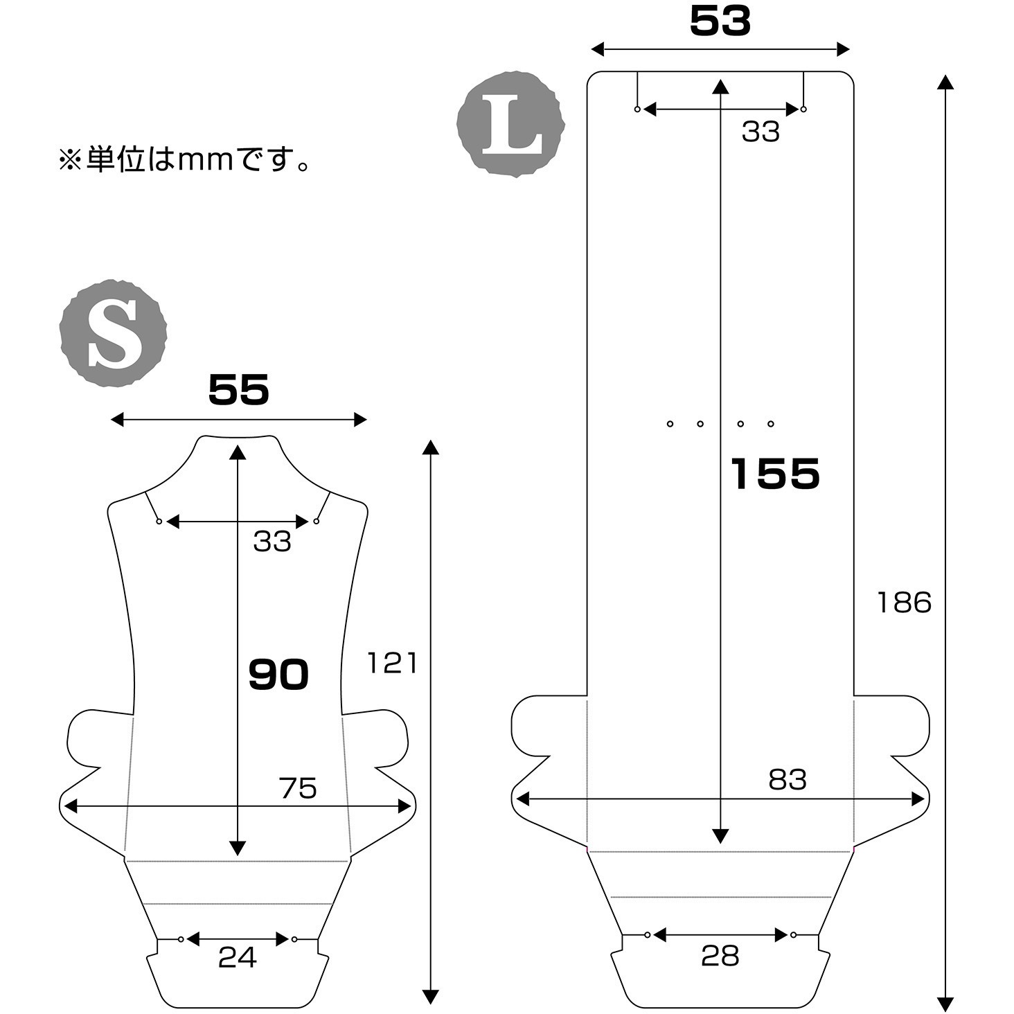19-2422 ネックレス専用台紙 チェーンポケット付き 60枚 1袋(12枚×5冊 