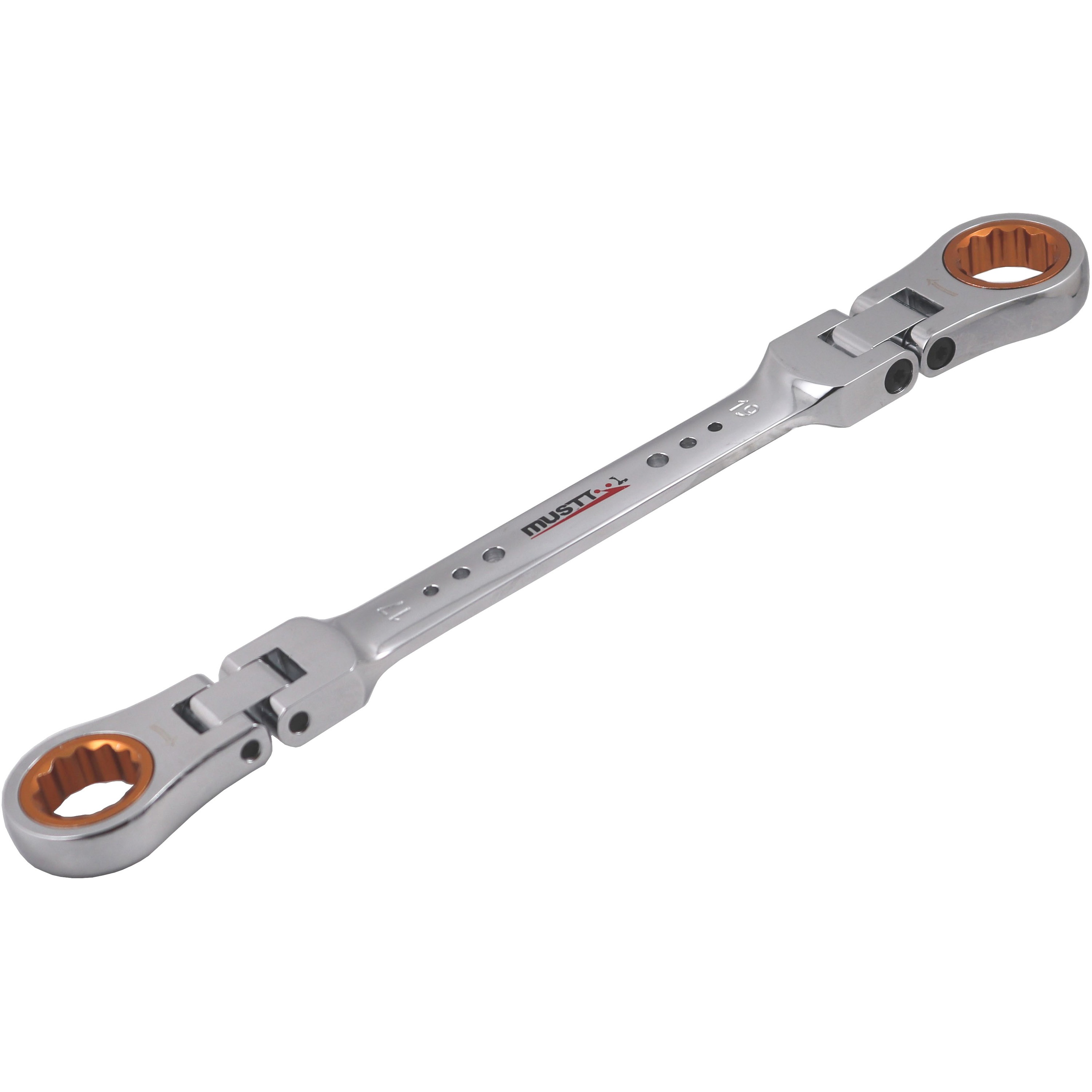 12458 WWフレキギアレンチ MUST TOOL 二面幅17×19mm全長260mm