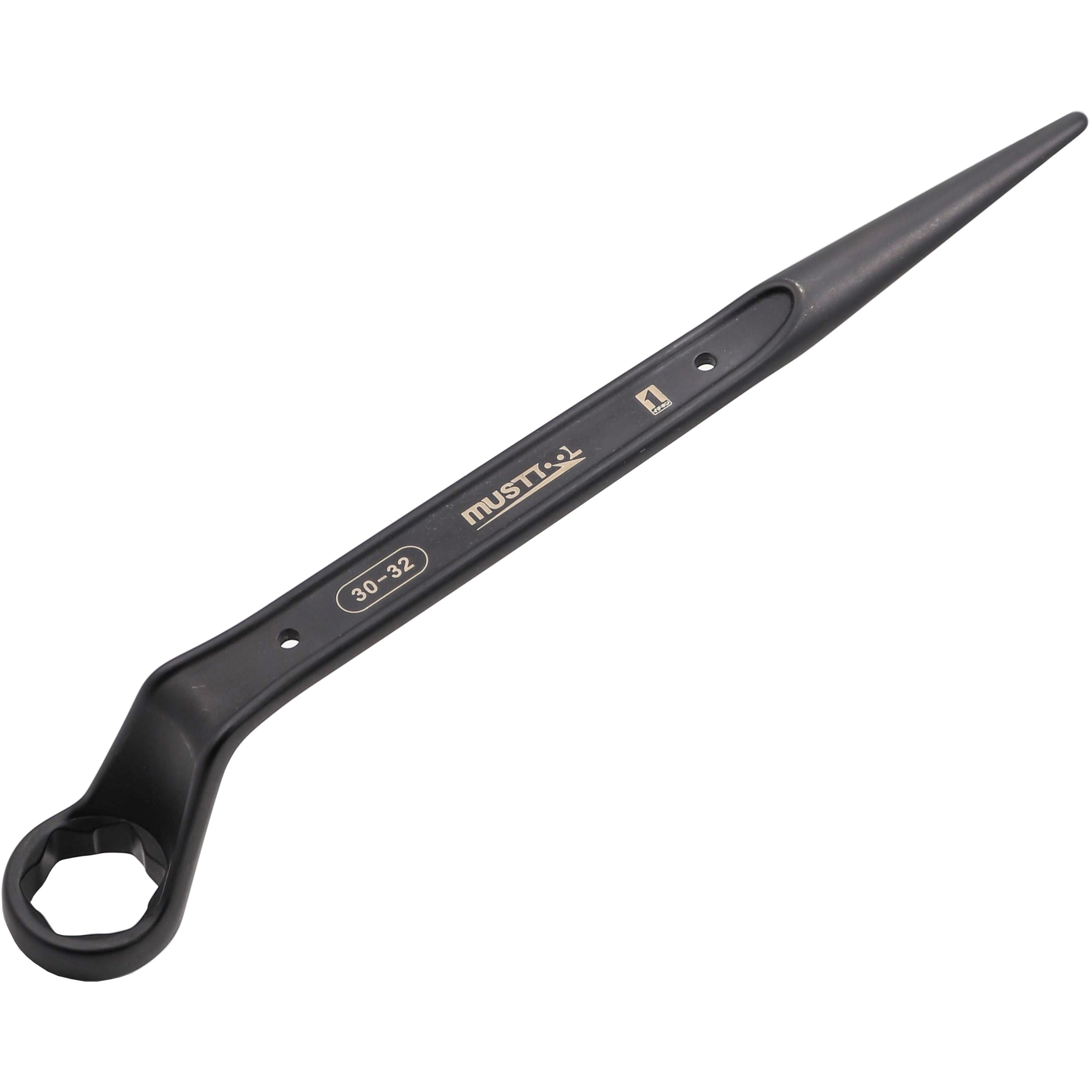 12281 メガネレンチ MUST TOOL ブラック色 二面幅30×32mm全長