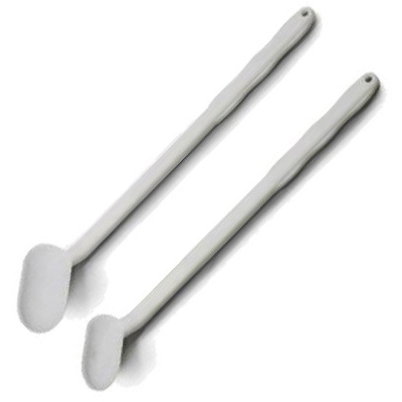 8293H-10S 【滅菌】粉末用ロングハンドルスプーン(オフセット) サンプリングシステムス(Sampling Systems) 白色 容量10mL  1箱(100個) 8293H-10S