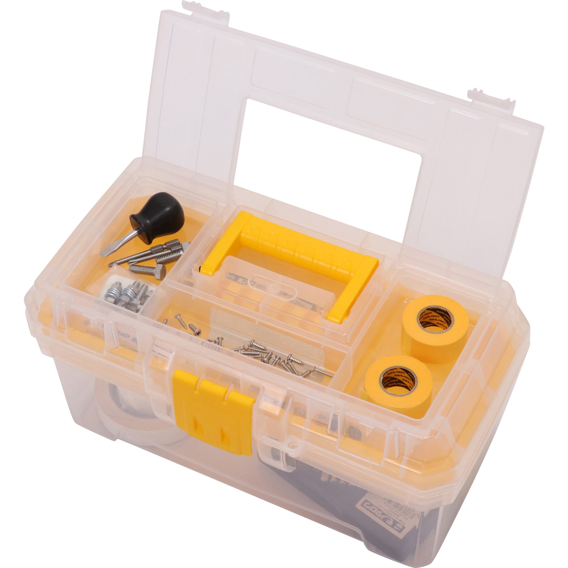 ツールボックス クリア モノタロウ 材質(本体)PP 中皿付き 外寸(幅