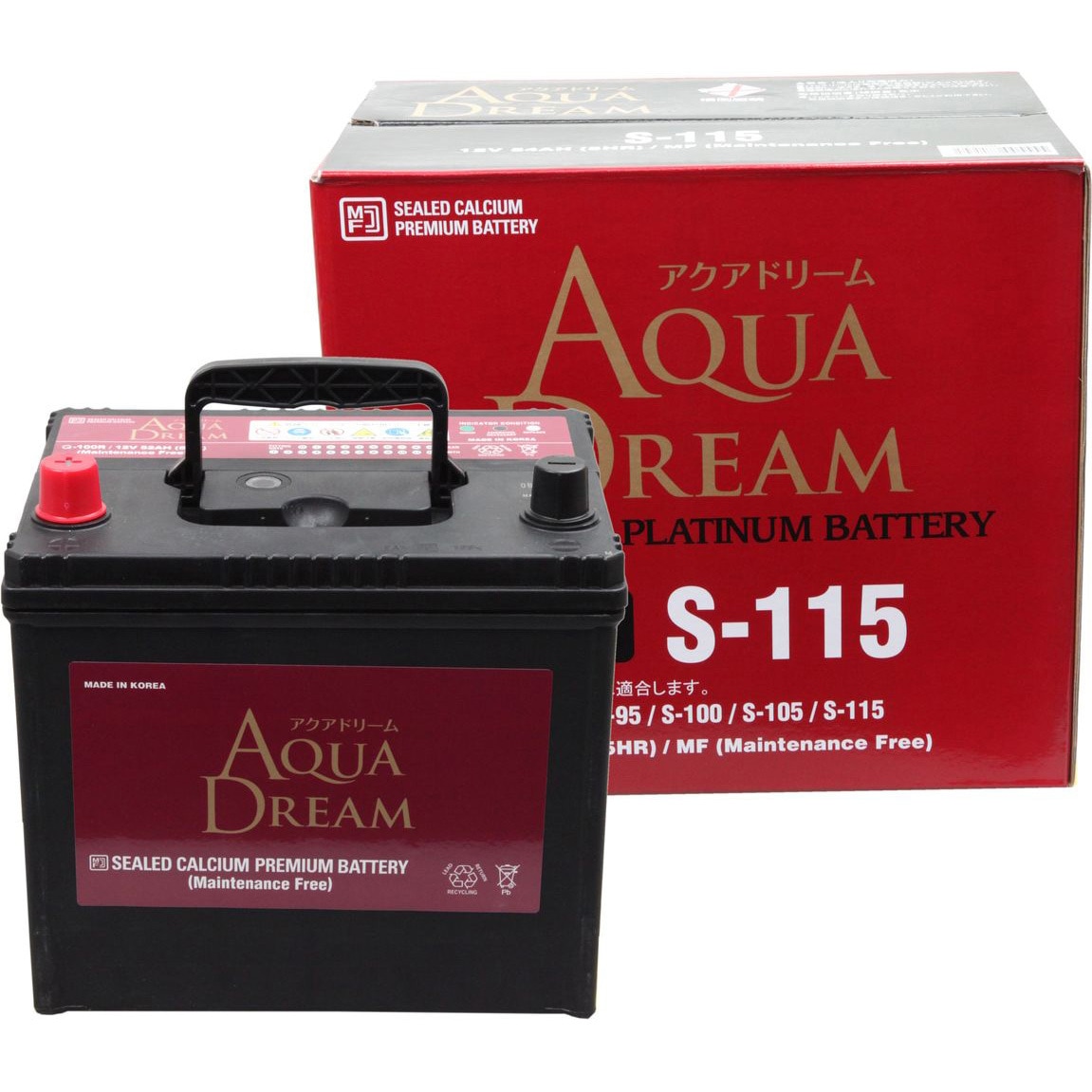 AD-MF S-115 アイドリングストップ車用 PLATINUM CAR BATTERY 1個 AQUA 
