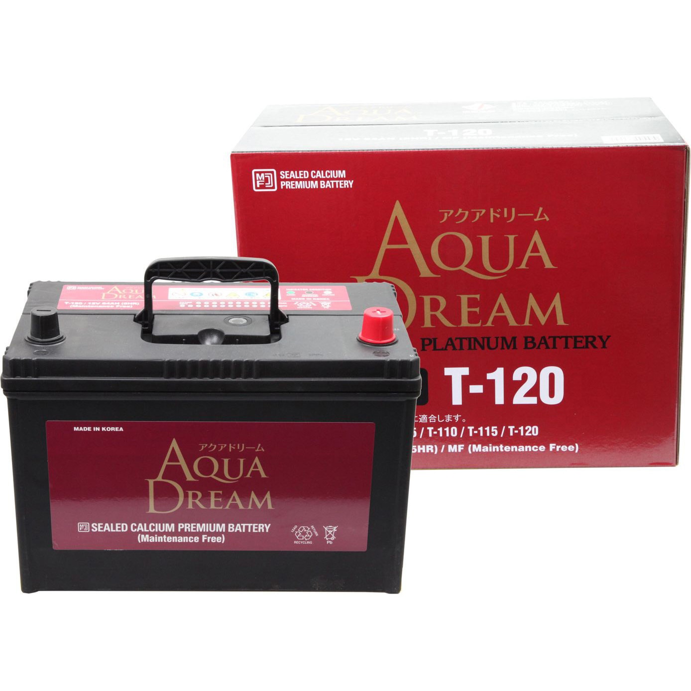 AD-MF T-120 アイドリングストップ車用 PLATINUM CAR BATTERY 1個 AQUA DREAM(アクアドリーム)  通販モノタロウ
