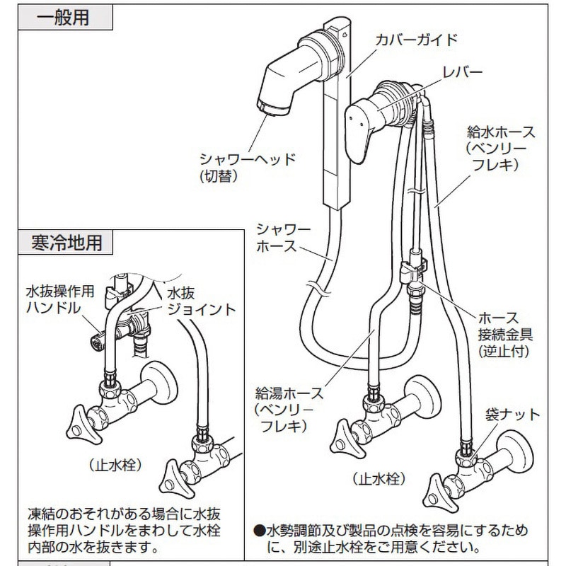 K3715EV-13 シングルスプレー混合栓(壁出) SANEI 洗面所用 一般 - 【通販モノタロウ】