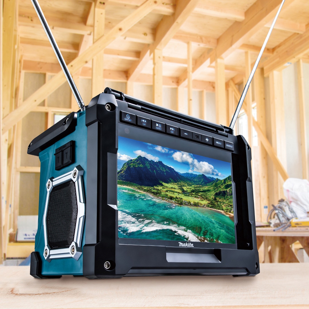 の*ち様 更に値下げしました　Makita 充電式ラジオ付ポータブルテレビ TV TV100 充電式ラジオ付テレビ 1台 マキタ 【通販モノタロウ】