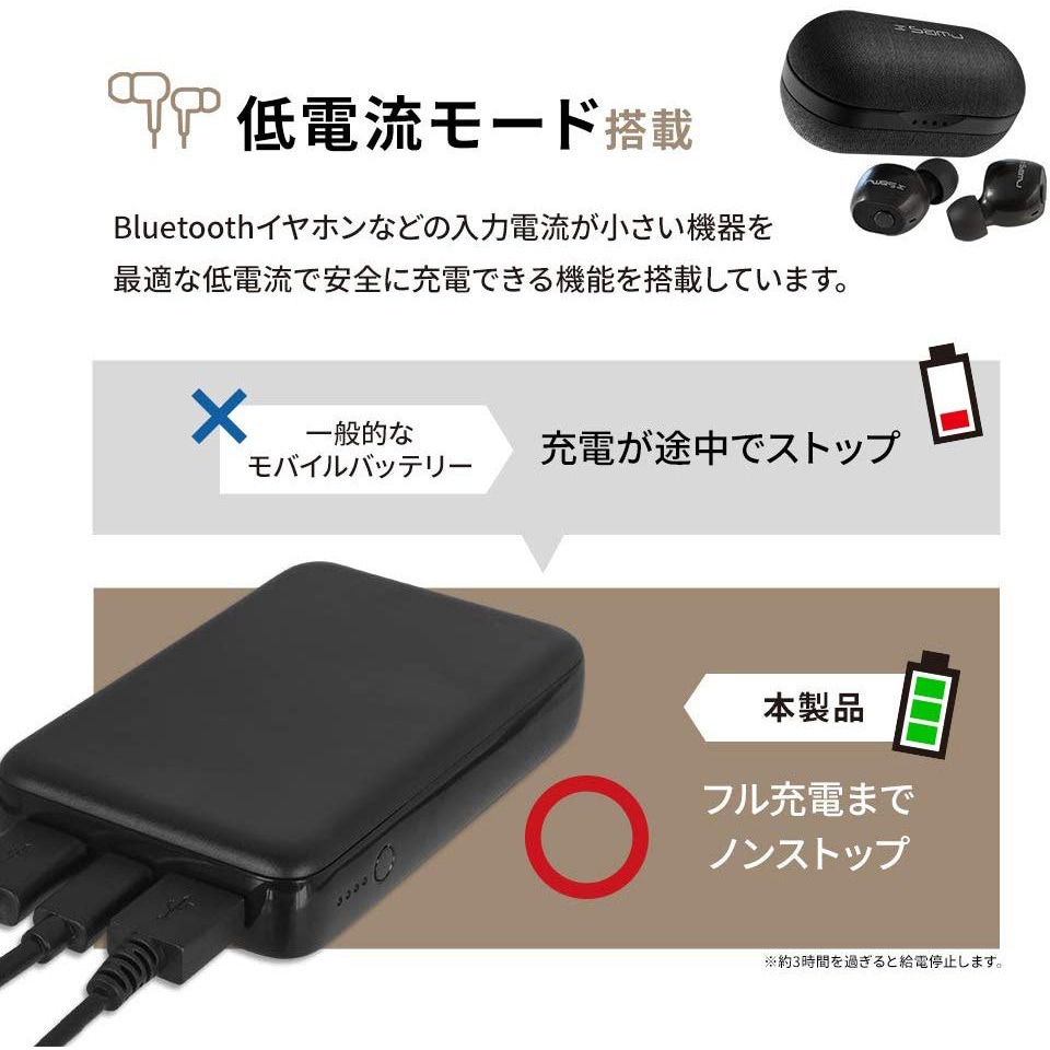 安い bluetoothイヤホン 低電流 充電