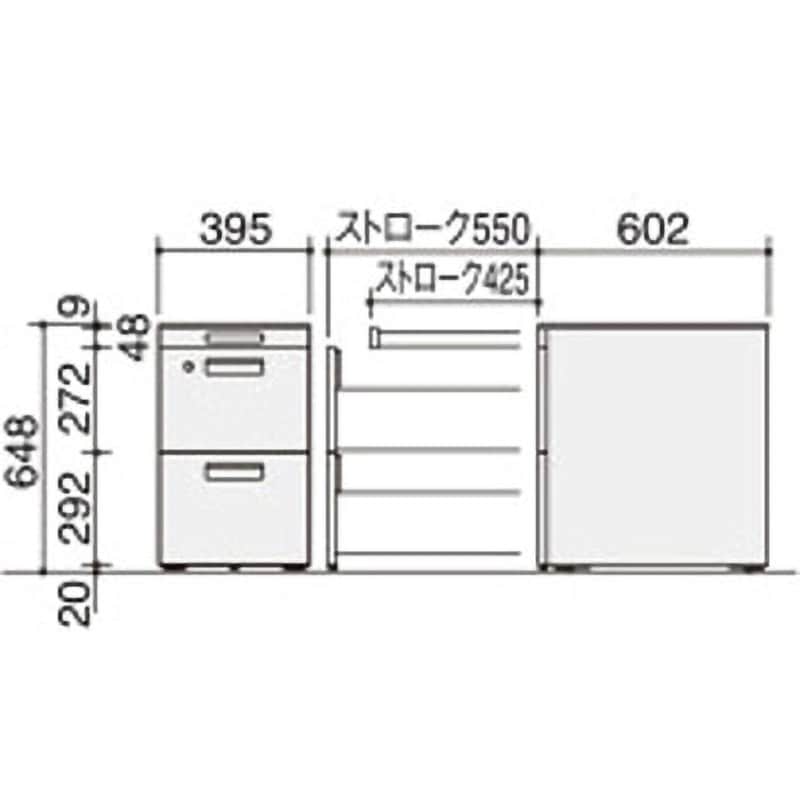 SD-GTZ46DRT3E6A GTワゴン(配送・組立サービス付き) コクヨ 組立・設置・取付 幅395mm奥行602mm高さ648mm  SD-GTZ46DRT3E6A