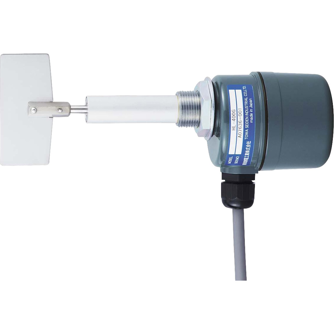 HL-400G-G3/4-110V-L-150 パドル式レベルスイッチ(HL-400G型) 東和制電工業(TOWA) リード線500mm付/屋内仕様