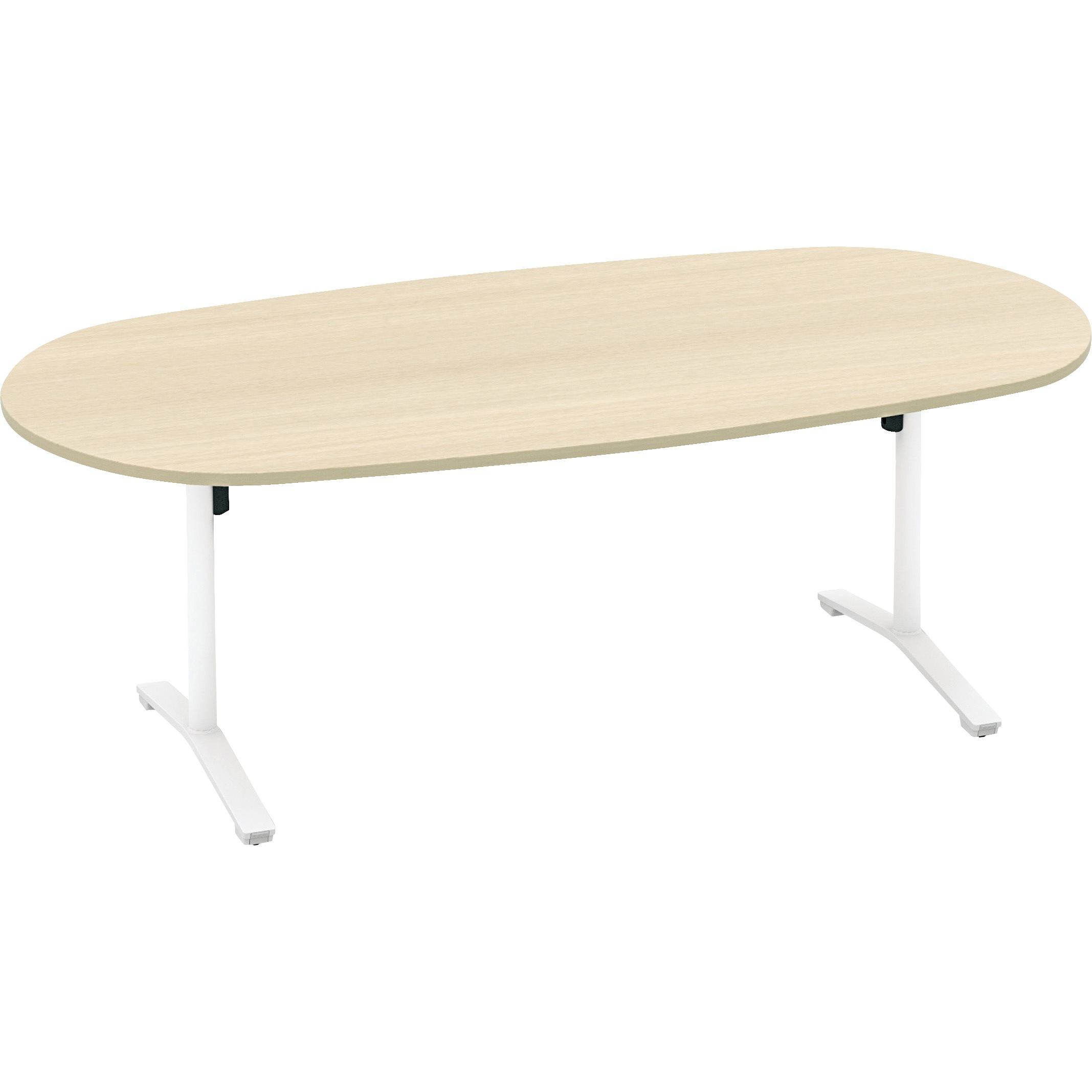 MT-VD211FSAAMT1 フラップテーブル ビエナ 楕円形天板(配送・組立サービス付き) コクヨ ホワイト 高さ720mm間口2100mm奥行1050mm  MT-VD211FSAAMT1 82,390円