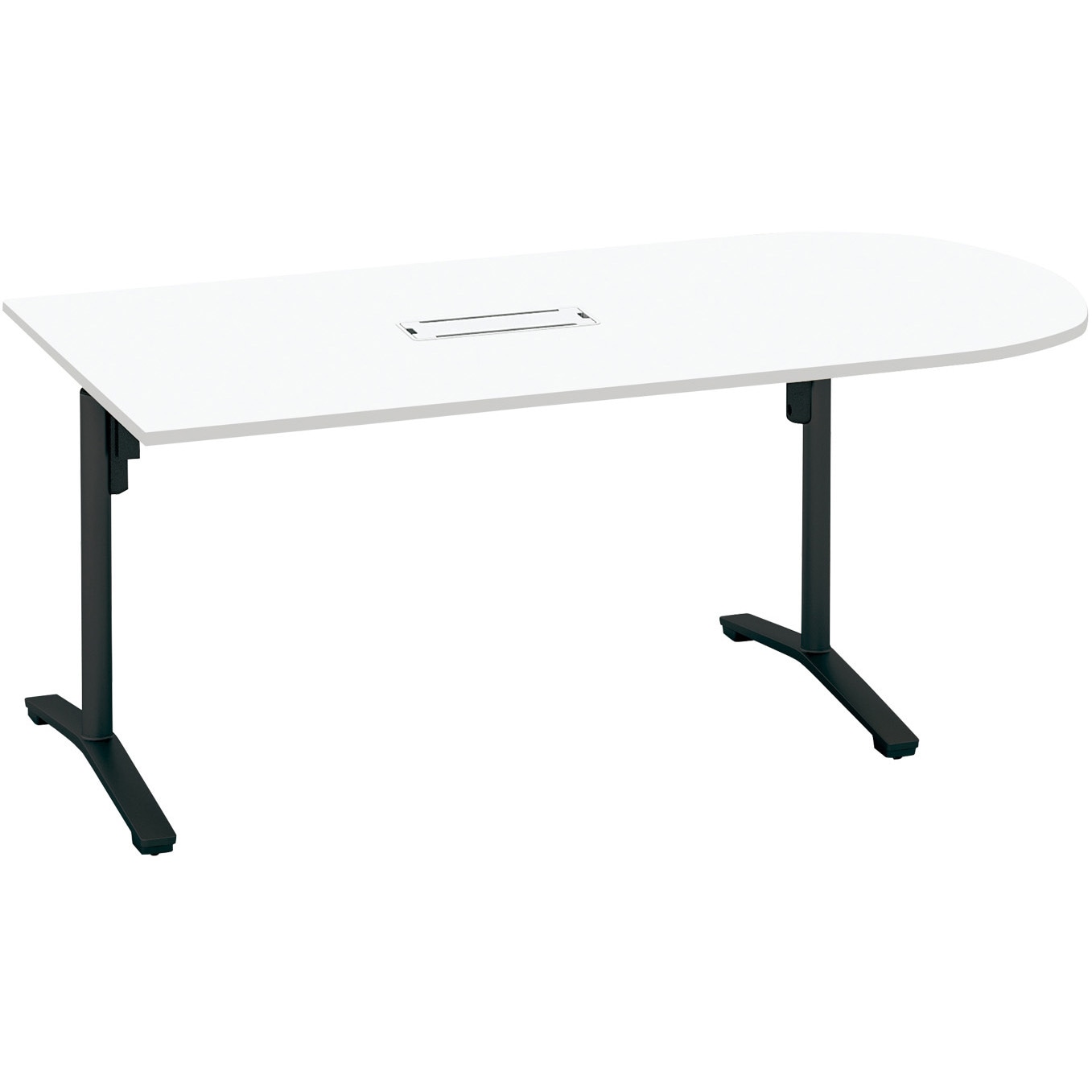 MT-VU189BE6AMAW-C ミーティング用テーブル ビエナ U字形天板(配送・組立サービス付き) コクヨ ホワイト ブラック 高さ720mm間口1800mm奥行900mm  MT-VU189BE6AMAW-C