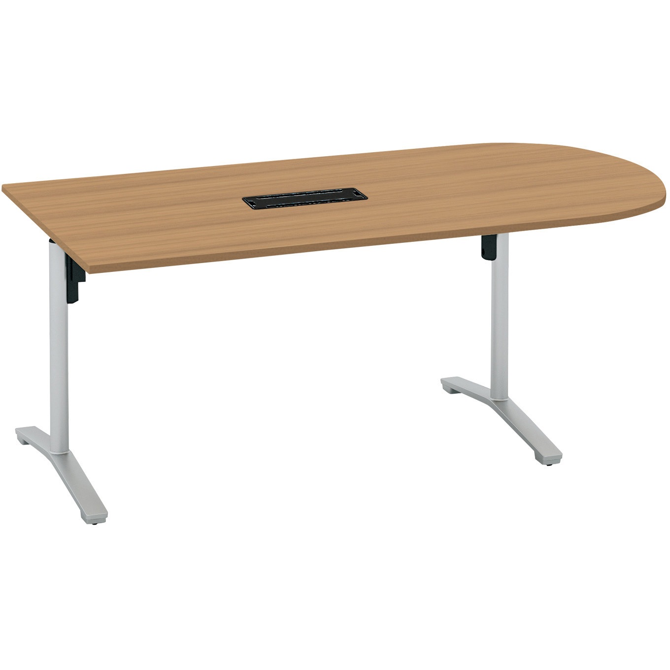 MT-VU189BP81MP2-C ミーティング用テーブル ビエナ U字形天板(配送・組立サービス付き) コクヨ ラスティックミディアム フラットシルバー 配線ボックス付き  MT-VU189BP81MP2-C