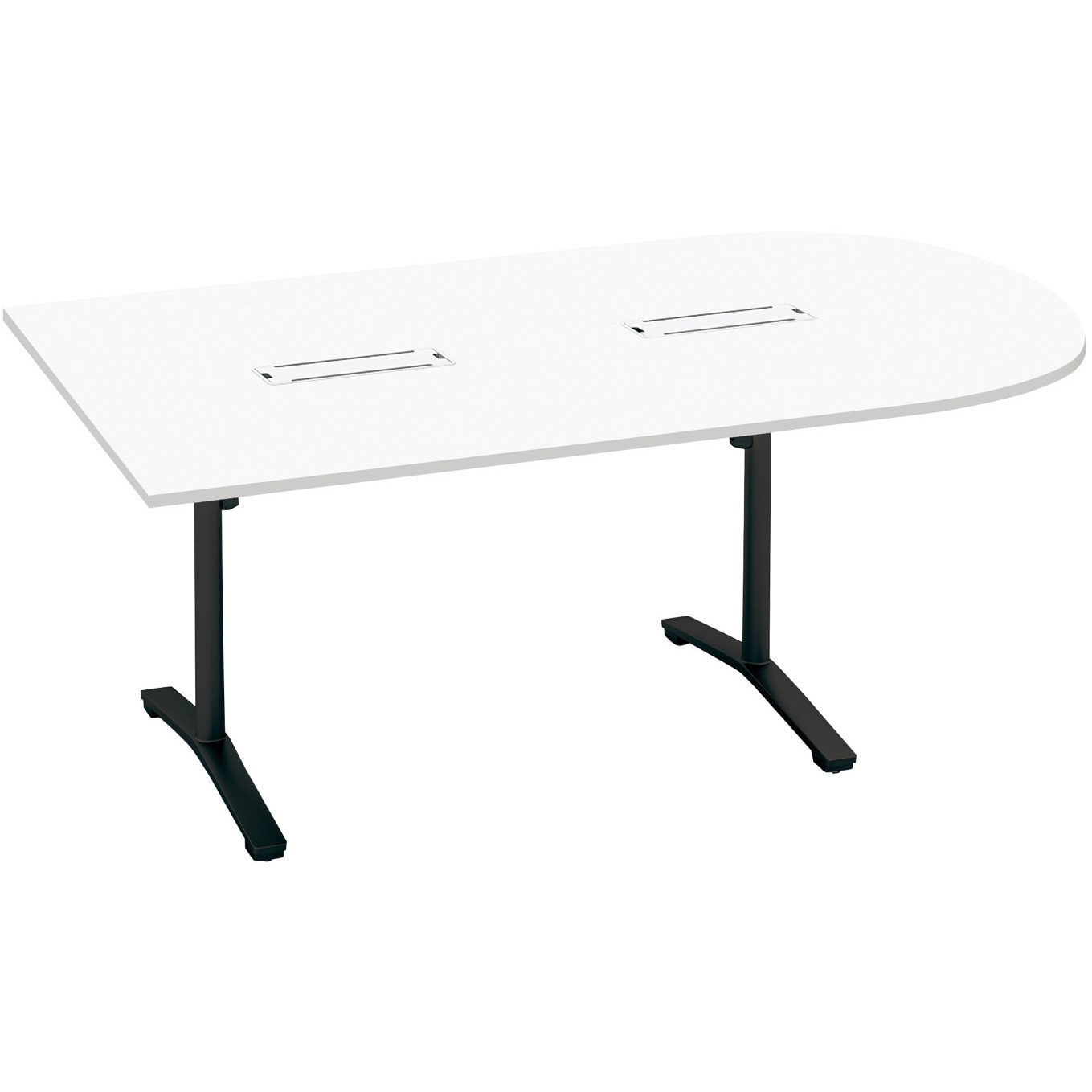 MT-VU211BE6AMAW-C ミーティング用テーブル ビエナ U字形天板(配送・組立サービス付き) コクヨ ホワイト ブラック 高さ720mm間口2100mm奥行1050mm  MT-VU211BE6AMAW-C