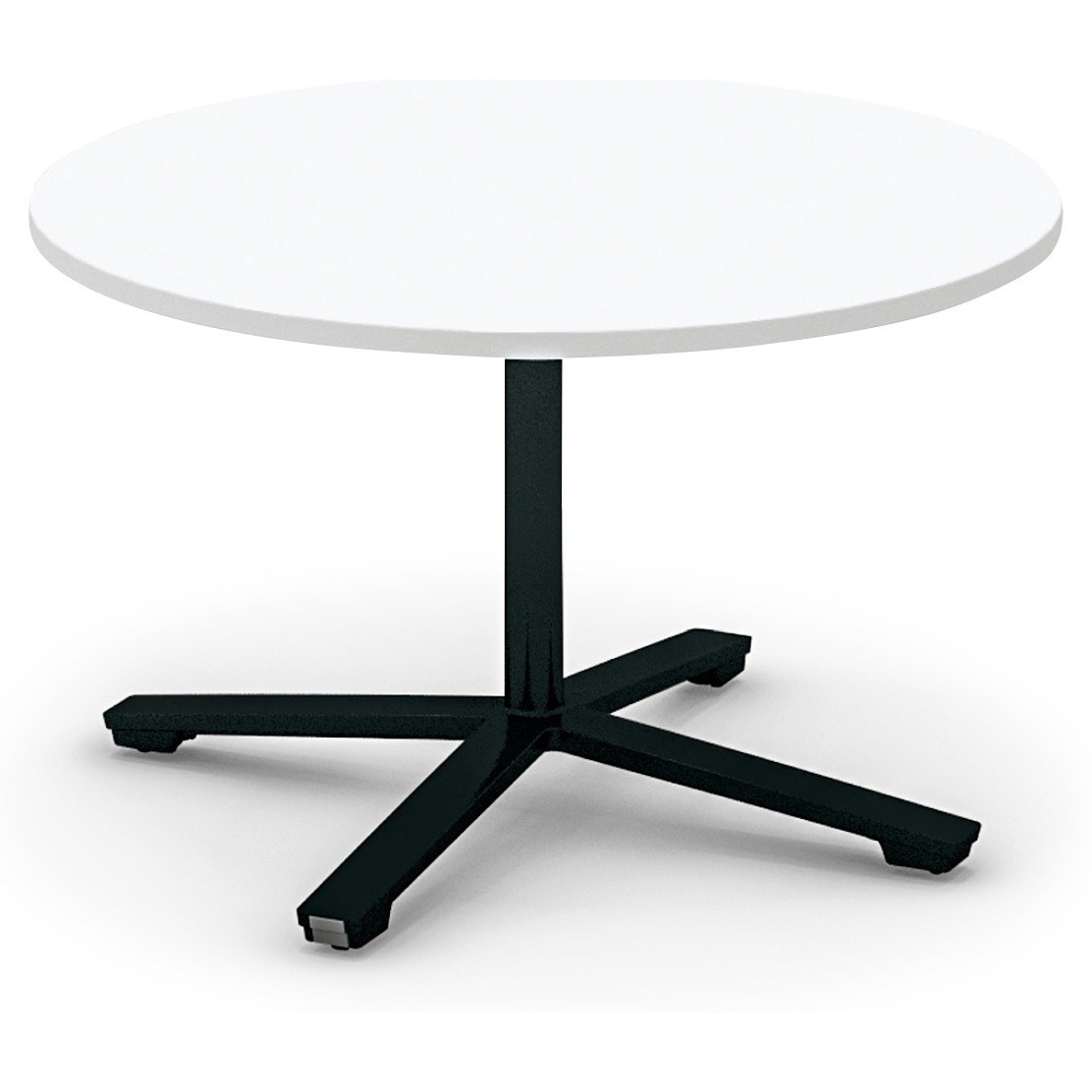 MT-VE9LE6AMAW-E ミーティング用テーブル ビエナ ロータイプ円形天板(配送・組立サービス付き) コクヨ 組立・設置・取付 ホワイト ブラック 高さ550mm間口900mm奥行900mm  MT-VE9LE6AMAW-E