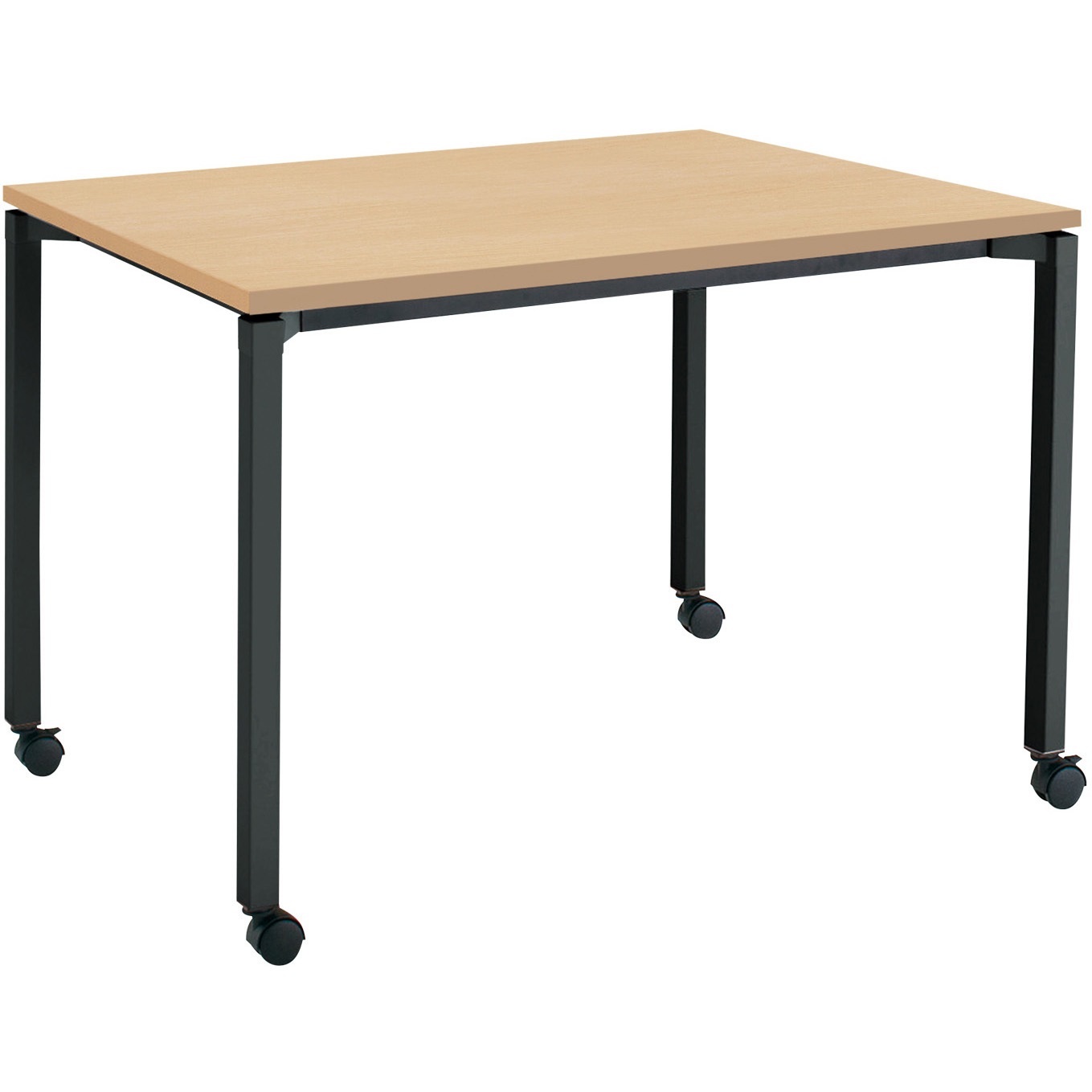 MT-JTK127E6MT1-CN ミーティング用テーブル JUTO角形天板(配送・組立サービス付き) コクヨ スクエアコーナー ホワイトナチュラル ブラック  MT-JTK127E6MT1-CN