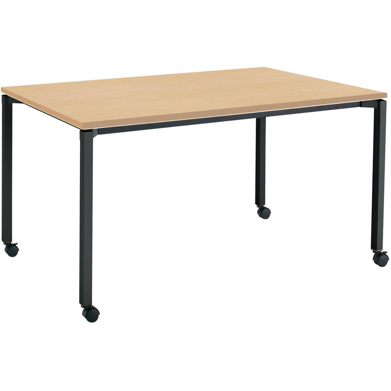 MT-JTK159E6MT1-CN ミーティング用テーブル JUTO角形天板(配送・組立サービス付き) コクヨ スクエアコーナー ホワイトナチュラル ブラック  MT-JTK159E6MT1-CN