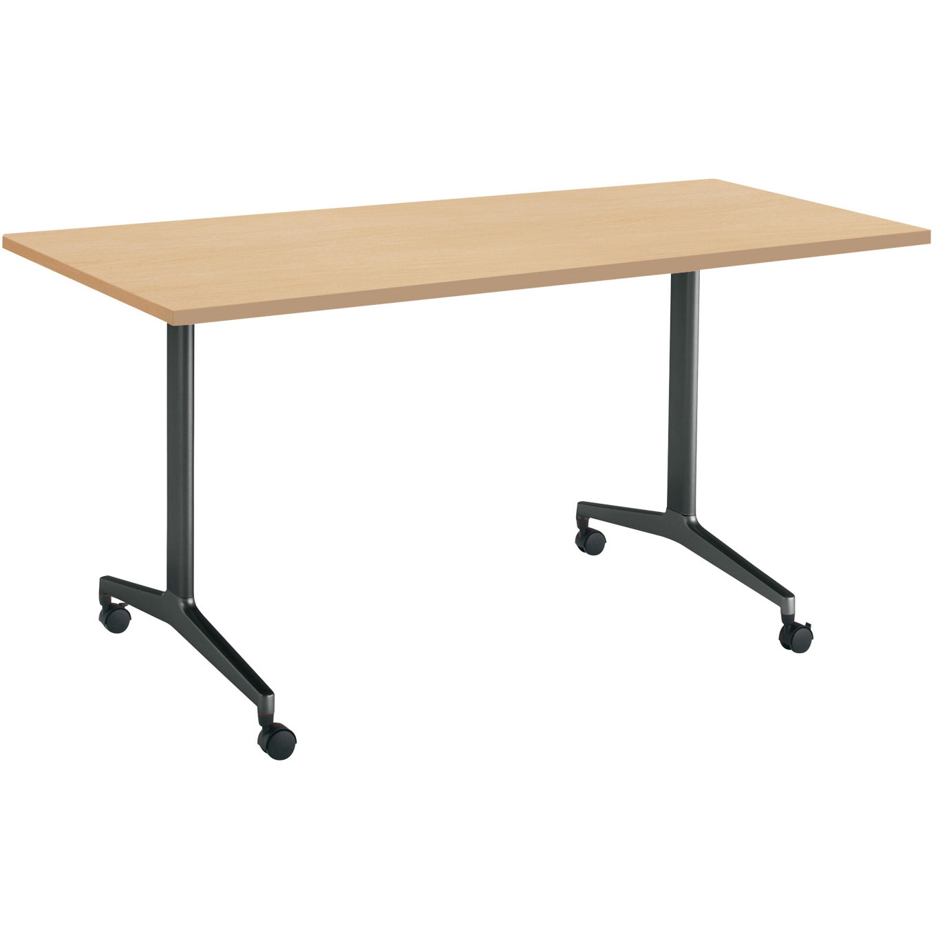 MT-JTT157E6MT1-C ミーティング用テーブル JUTO角形天板(配送・組立サービス付き) コクヨ ホワイトナチュラル ブラック スクエアコーナー  MT-JTT157E6MT1-C