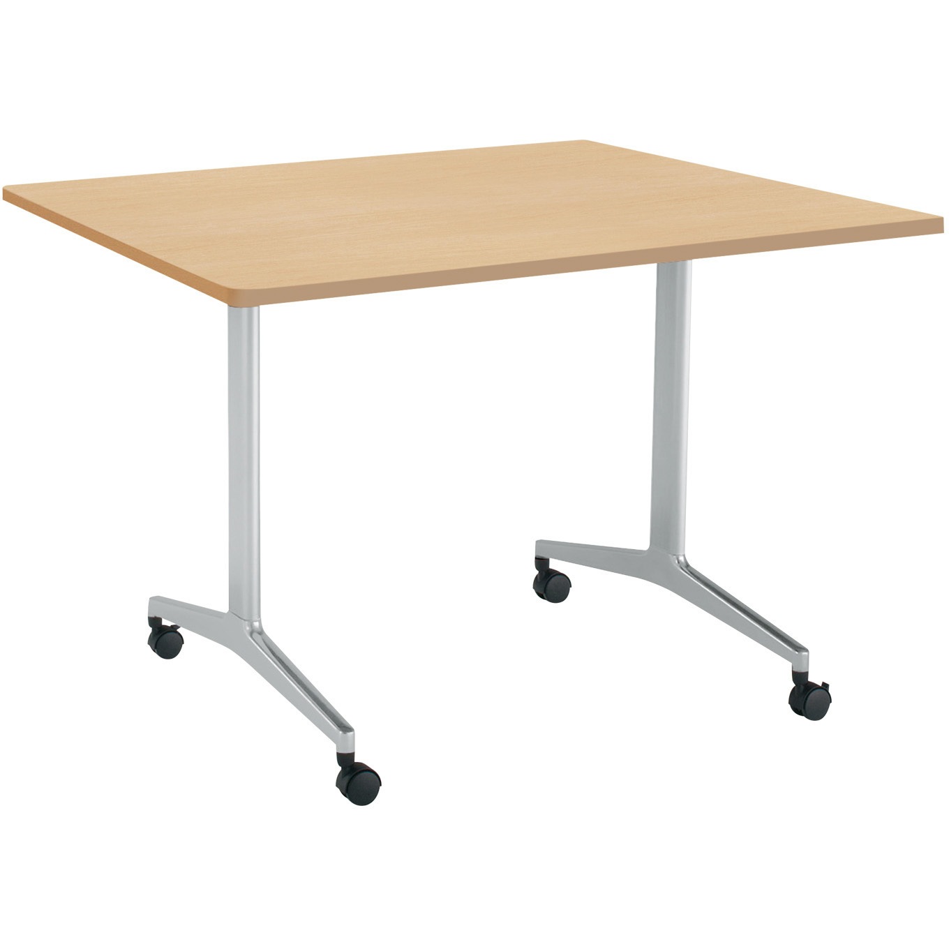 MT-JTTR129S81MT1-C ミーティング用テーブル JUTO角形天板(配送・組立サービス付き) コクヨ ラウンドコーナー ホワイトナチュラル フラットシルバー  MT-JTTR129S81MT1-C