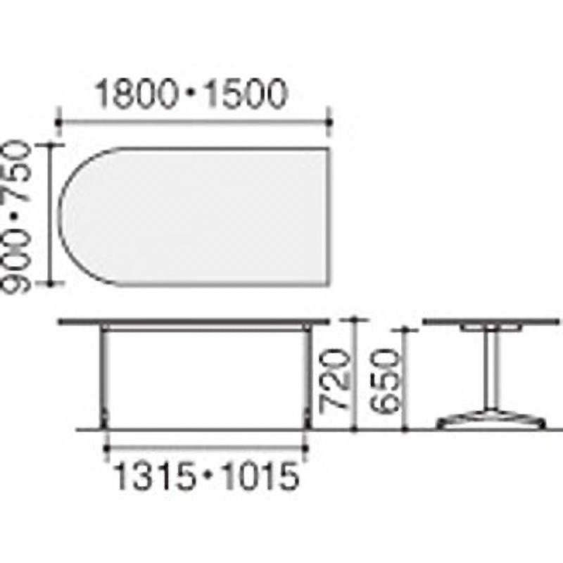 MT-JTTU189SAWMT1-C ミーティング用テーブル JUTO U字形天板(配送・組立サービス付き) コクヨ ホワイトナチュラル 高さ720mm間口1800mm奥行900mm  MT-JTTU189SAWMT1-C