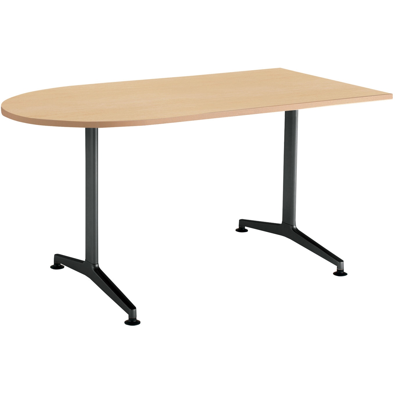 MT-JTTU157E6MT1 ミーティング用テーブル JUTO U字形天板(配送・組立サービス付き) コクヨ ホワイトナチュラル ブラック 高さ720mm間口1500mm奥行750mm  MT-JTTU157E6MT1